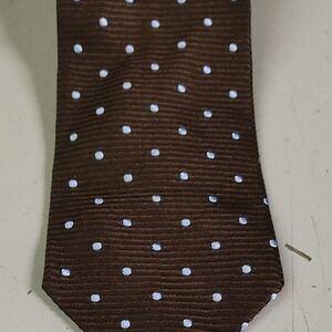 Elegant Brown Polka Dot Tie